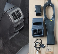 For Tayron T-CROSS Rear Armrest Double USB charger FOR Golf 7 7.5 MK7 MK7.5 Rear Seat double USB Charging Rear Armrest