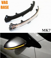 Smoked  White Side Mirror Sequential Blink Turn Signal Light For 2015-2018 VW Golf 7 Golf  MK7 Golf Turn Signal Lights,Amber LED