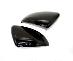 Glossy Black Pair Front L R Rearview Wing Mirror Cap Cover For VW Golf 7 MK7 2013 2015 2016 5G0857537E 5G0857538E