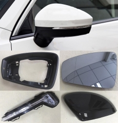 Black Door Mirror Cover Cap Housing Wing Rear View Mirror Trim Casing For VW Tayron T-Roc