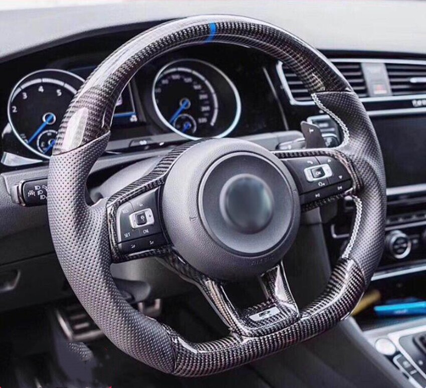 Carbon Fiber & Leather Steering Wheel for GOLF Golf P olo Passat (No ...