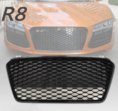 R8 High Quality Brand New ABS Car Front Bumper Grill Center Grille for  R8 2007 2008 2009 2010 2011 2012 2013 Auto Accessories