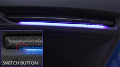Car Door Panel LED Decorative Atmosphere Lights Decor Trim Carbon Fiber Color Style For Audi A3 8V 2013-16 Interior Accessories