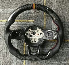 Private custom V W Golf 7  carbon fiber steering wheel trims for GOLF MK7 MK7.5 G T I R RLIEN