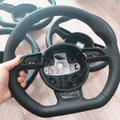 for Au di A3 A4 A5 A6 A7 Q3 Q5 Q7 fully perforated steering wheel flat bottom steering wheel campaign