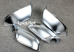 4pcs/set Side Wing Rearview Cover For AUDI A7 S7 RS7 2010-2015 ABS Chrome Rear View Mirror Replacement Trim Case Shell