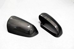 Carbon fiber replacement with clips side wing mirror covers rearview mirrors caps back look mirror covers for Audi A3 A4 A6