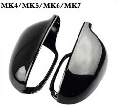Replacement Glossy Black Pair Front L R Rearview Wing Mirror Cap Cover For VW Golf 7 Golf 6 Golf 5 Golf 4