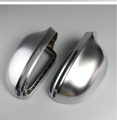 Car Mirror Cover For Au di B8 A3 A4 A5 A6 S4 RS4 S6 RS6 1 Pair of Matte Chrome Rearview Mirror Cover Protection Cap Car Styling