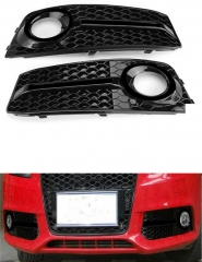 Left+Right A4 B8 Car Front Fog Light Grille Grill Cover For Au di A4 B8 2009-2011 Car Front Bumper Fog Light Lamp Grills