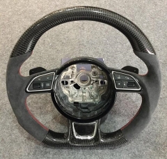 Carbon Fiber Steering Wheel For AUDI A3 A4 A5 A6 A7 S3 S4 S5 S6 S7 2013 2014 2015 2016 Replacement