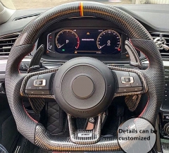 Carbon Fiber &amp; Leather Steering Wheel for VW Golf Polo Passat