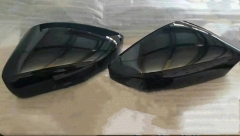 Pair of pearl black mirror cover  For  VW Polo 6C Polo with indicator Side Door Wing Mirror Cover Caps Shell