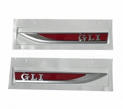 Original GLI Fender Emblem Side Wing Fender Door Waist Line Emblem Badge Trim Chrome Garnish Stickers For JETTA MK6 GLI