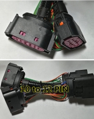 HID Xenon Headlight 10 to 12 Pin Connector Adapter harness Wire FOR Sagitar JETTA MK5 GOLF MK5