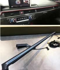 Car Ambient light For Audi A4 A4L RS4 S4 A5 S5 B9 Dashboard Ambient Light Dashboard LED Bar Strip Light Glossy Black Led Trim
