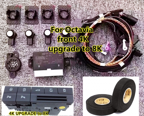 For MQB SKODA LHD NEW Octavia 3 MK3 Park Pilot Parking Front Update 4K UPGRADE to 8K PDC OPS KIT