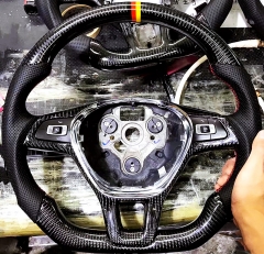 Real carbon fiber steering wheel for 2017 Volkswagen Jetta SEL 1.8L	1.6L 1.4L