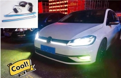 For VW Golf 7 Facelift 7.5 MK7.5 GTI 2018 2019 2020 Front Grille Light Bumper Lamp LED White DRL Day Running Light
