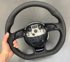 Sporty Punched Steering Wheel for Audi A3 A4 A5 A6 A7 Q3 Q5 Q7 fully perforated steering wheel flat bottom steering wheel campai