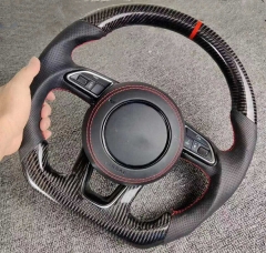 100% Real Carbon Fiber Steering  Wheel for Audi A4 B9 A1 A3 A4 A5 A6 A7  A8 Q3 Q5 Q7