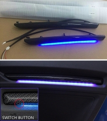 For Audi A3 ambient light  LED Lamp Cover Trim Carbon Fiber Color 4Pcs For Audi A3 8V 2014-2019 S3 Auto Interior Ambient Light Decoration ABS