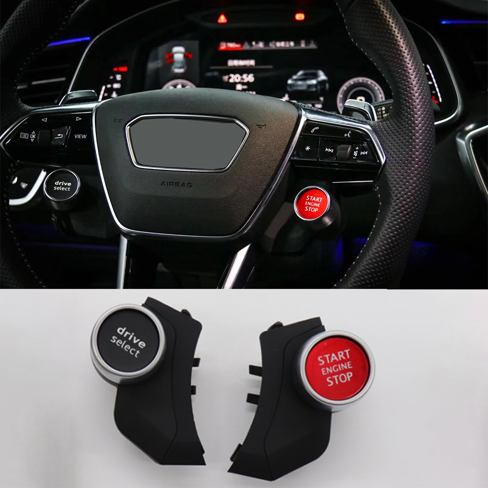 R8 Button For Audi C8 A6 A7 S6 S7 RS6 RS7 2019-2022 Steering Wheel Start Switch Drive Mode Switch，One touch start