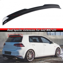 FOR 2012-17 VW GOLF 7 MK7 GTI R GLOSSY BLACK ROOF SPOILER EXTENSION GURNEY FLAP
