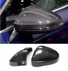 Replacement  Real Carbon Fiber Car Wing Mirror Covers Rear view Mirror Cap  For  A4 S4 RS4 B9 A5 S5 RS5