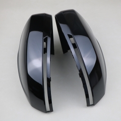 Glossy black Tiguan Mirror Cover Tiguan 2021+ Mirror Cover Rear View Side Mirror Cap Housing Support Lane Change Side Assist Blind Spot Assist Black
