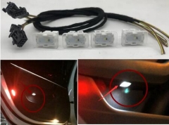 LED door trim Ambient atmosphere storage box light inner door debris box lighting lamp+wiring harness For Audi A4 S4 A5 A6 A7 A8