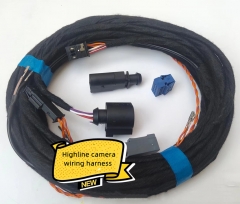 For VW Passat B8 Golf 7 Rear View Camera Reversing badge Logo Camera Highline with canbus Cable Wire Harness