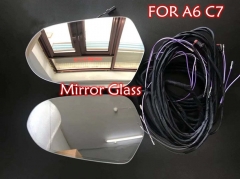 Antiglare Anti-glare Dimming Outside Rear View Side Mirror Glass FOR Audi A6 C7