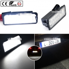 2 Pcs Car LED License Plate Lights 12V Working Lamp Replacement Car Light For VW GOLF 4 5 6 7 6R Passat B6 Lupo Scirocco Polo