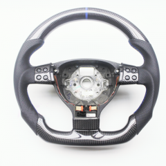 For Golf 5 steering  Golf 5 Mk5 GTI 2003-2009 Passat B6 EOS Jetta MK5 Leather Real Carbon Fiber Steering Wheel With Button