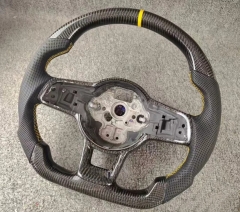 Private Custom Carbon Fiber Steering Wheel For MK7 MK7.5 GTI R Manual VW Golf Car Accessories Flat Bottom