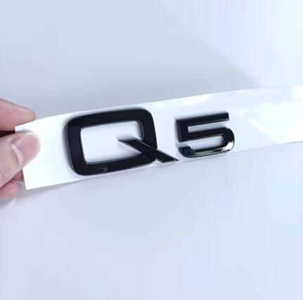 FOR Audi Q5 Rear Boot Trunk Lettering Badge Emblem Gloss Black OEM Size