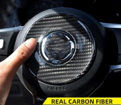 FOR VW R Line MK7 Golf GTI Real Carbon Fiber Steering Wheel Decals Emblem Overlay