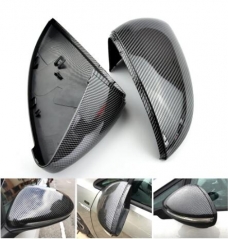 Full Mirror Caps Carbon Fibre Covers for Volkswagen VW Golf MK7 Mk7.5 TSI GTI R