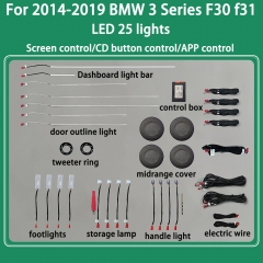 For Bmw 3 series F30 F35 F31 GT / 4 Series 2014-2019 F32 F33 F34 F36 New Ambient Light Decorative Atmosphere Light 11 colorFor Bmw 3 series F30 F35 F3