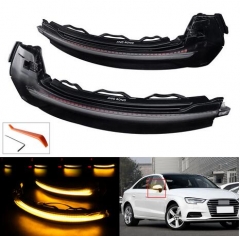 2x For Audi A3 8V S3 RS3 12+ Dynamic LED Wing Mirror Turn Signal Indicator Light