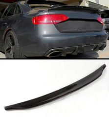 FOR 2009-12 AUDI A4 B8 CAT STYLE REAL CARBON FIBER REAR TRUNK LID SPOILER WING