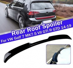 FOR VW GOLF 7 MK7.5 VII GTI R GTD REAR ROOF SPOILER WING GLOSS BLACK 2014-2019