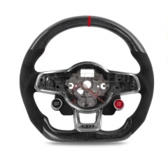 Customized Carbon Fiber Alcanrata Steering Wheel with R8 Style Engine Start Drive Select Button For Volkswagen Golf MK7 GTI/R