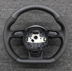 For Audi A3 A4 A5 A6 A7 Q3 Q5 Q7 fully perforated steering wheel flat bottom steering wheel campaign