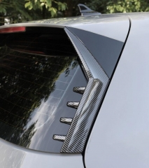 For VW Golf MK8 20-24 Gloss Black Rear Window Side Spoiler Cover Trim 2PCS