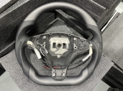 Nappa leather + Matte Carbon fiber Steering wheel for Tesla Model X/S 2014-2020
